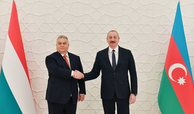 Премьер-министр Венгрии Виктор Орбан и президент Азербайджана Ильхам Алиев