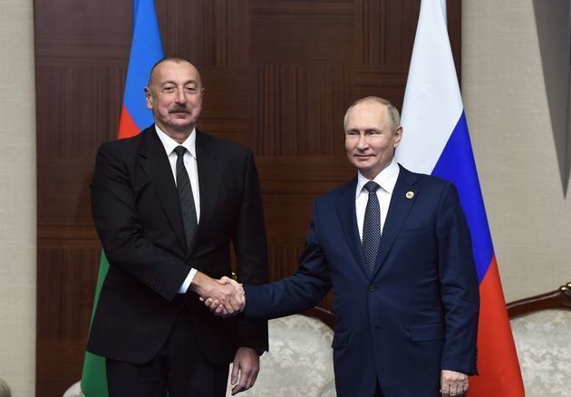 Президенты России и Азербайджана 