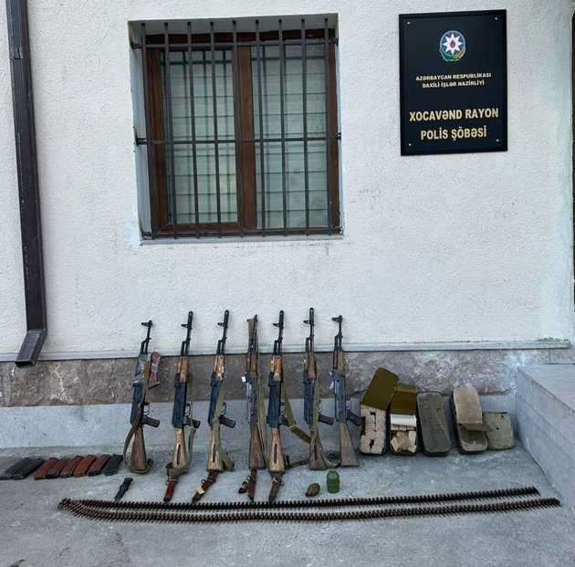 В Ходжавенде найден крупный схрон армянского оружия