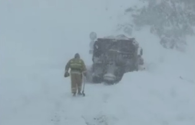 снежная ловушка в Дагестане