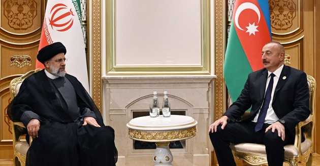 Президенты Ирана и Азербайджана Эбрахим Раиси и Ильхам Алиев