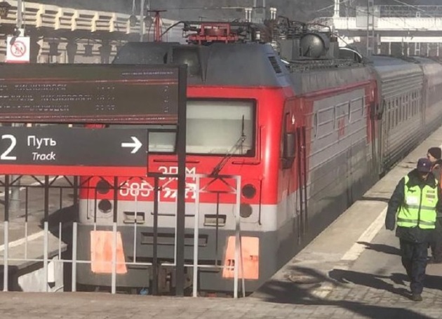 Пожар в поезде на вокзале Кисловодска