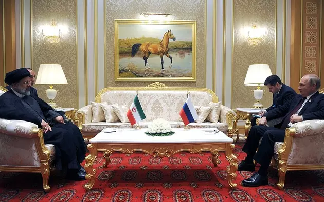 встреча президентов Ирана и России Эбрахима Раиси и Владимира Путина