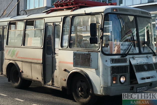 Автобус с пассажирами вспыхнул в Дагестане
