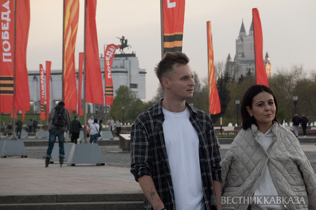 Праздничное оформление ко Дню Победы на Поклонной горе