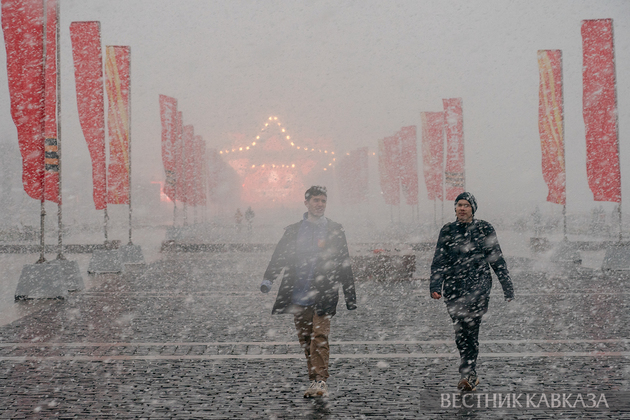 Снегопад в Москве в мае