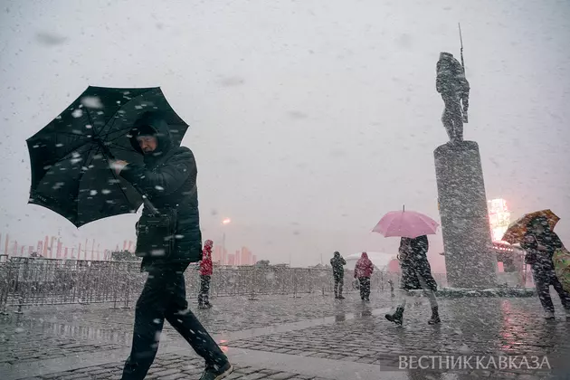 Снегопад в Москве в мае