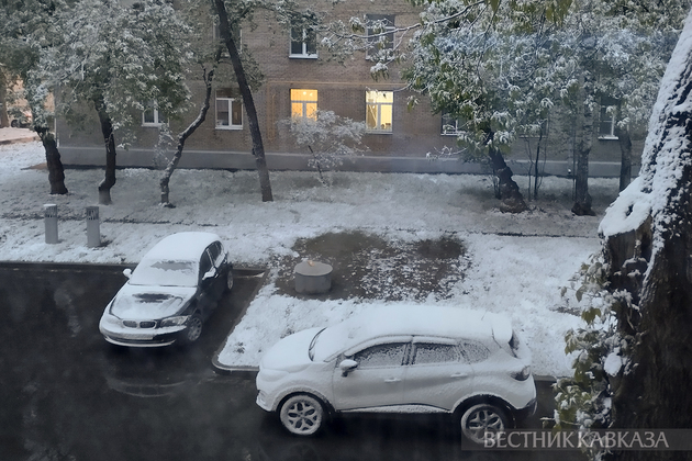 Снегопад в Москве в мае