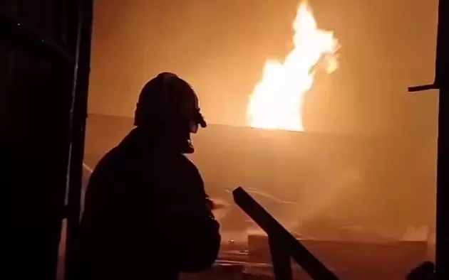 пожар на овощебазе в Краснодарском крае