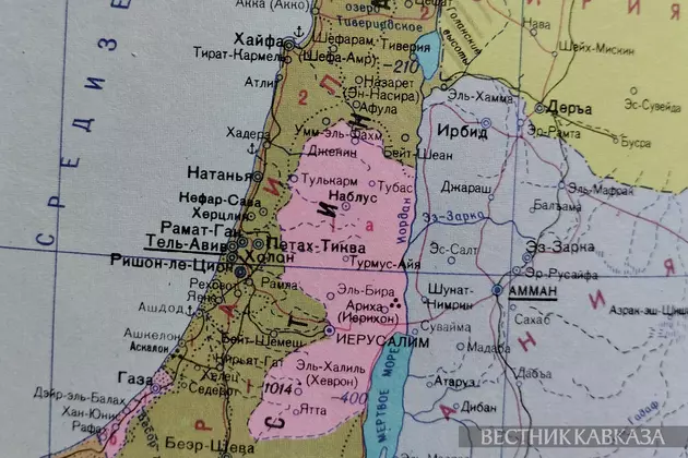 Карта Израиля и Палестины