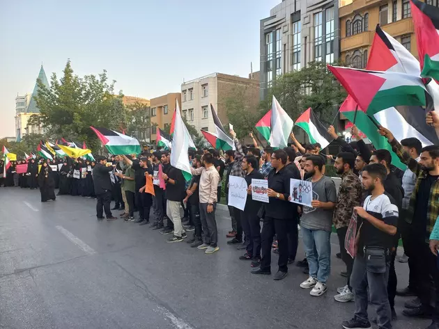 Жители Тегерана вышли на улицы в поддержку Палестины