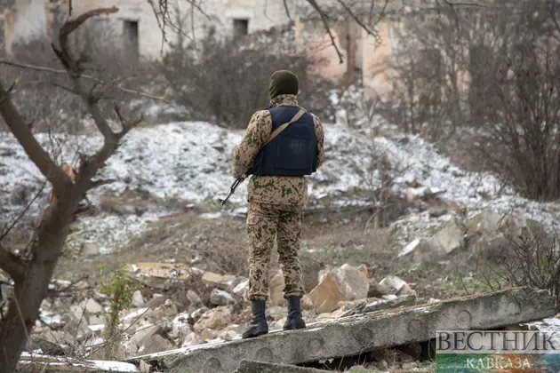 Военный в Агдаме