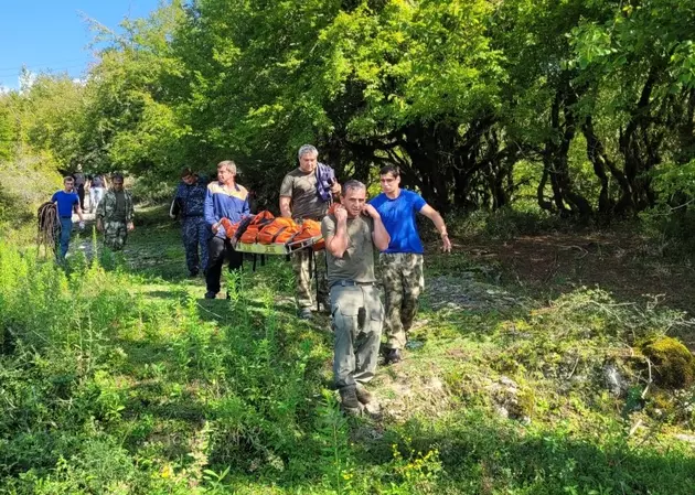 ЧП в Абхазии: человека ушибло спиленным деревом