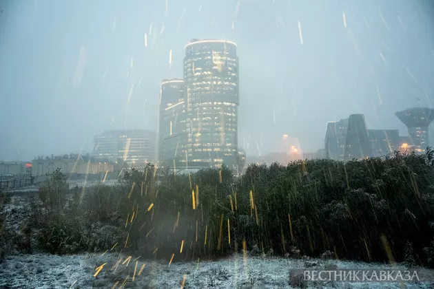 Первый снег в Москве