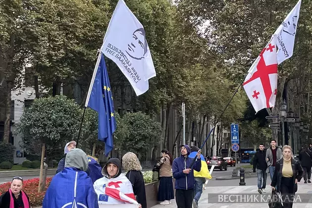 В Тбилиси началось шествие оппозиции против итогов выборов