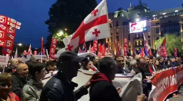 В Тбилиси вновь проходит акция протеста