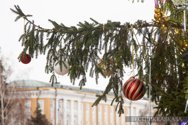 Новогодняя елка на Соборной площади Кремля