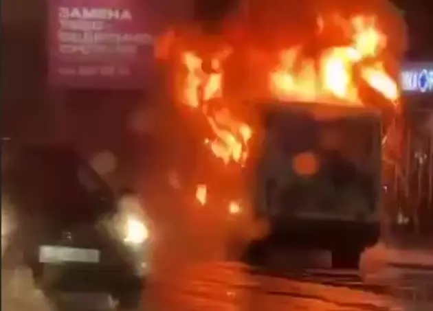 пожар в маршрутке