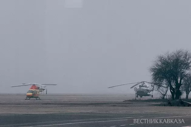 Вертолет в аэропорту