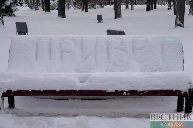 Снег выпал в Сочи впервые за зиму