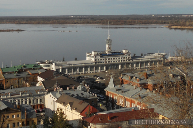 Вид на Речной вокзал Нижнего Новгорода