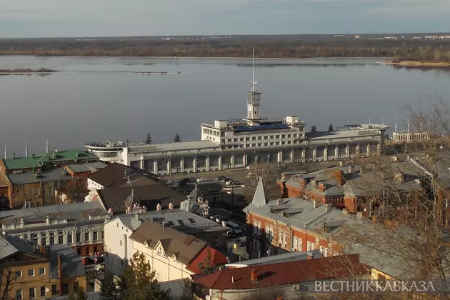 Вид на Речной вокзал Нижнего Новгорода