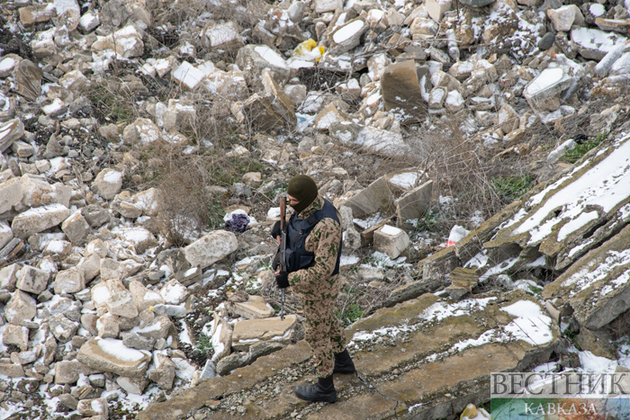 Военный в Агдаме