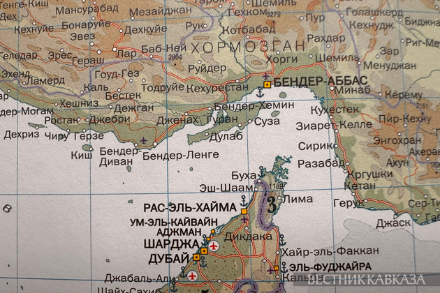 Карта Ормизского пролива