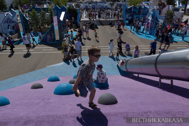 Площадка фестиваля “Территория будущего. Москва 2030“ в Лужниках