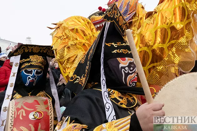 Празднование китайского нового года в Москве