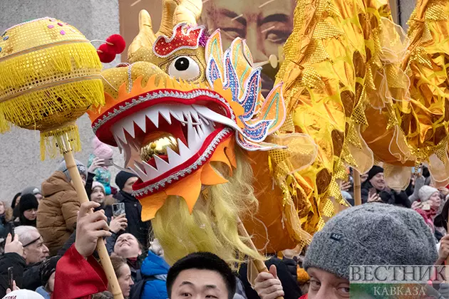 Празднование китайского нового года в Москве