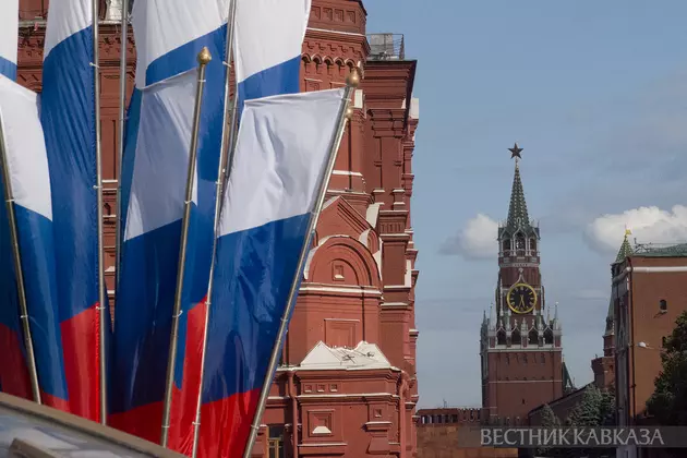 Украшения Манежной площади ко Дню России