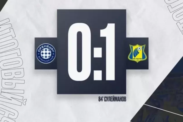 Футболисты "Ростова" одержали победу на выезде в Оренбурге