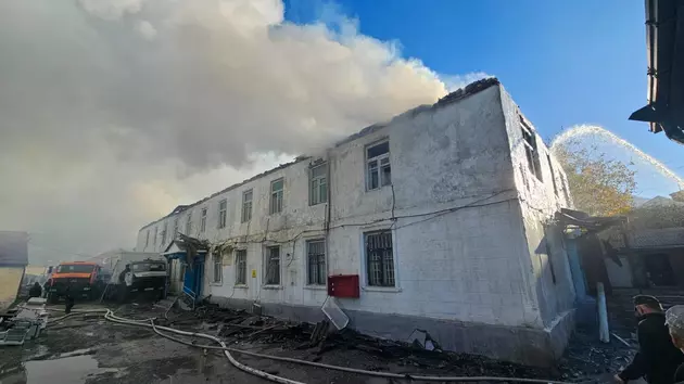 Районная поликлиника горела вместе с административным зданием в Дагестане