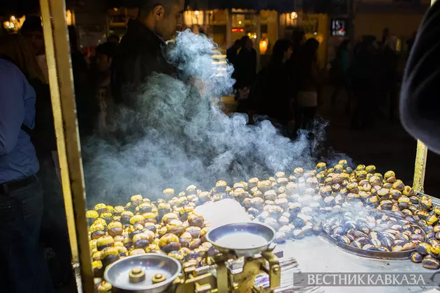 Продажа жареных каштанов