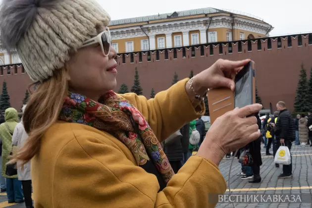 Туристы на Красной площади