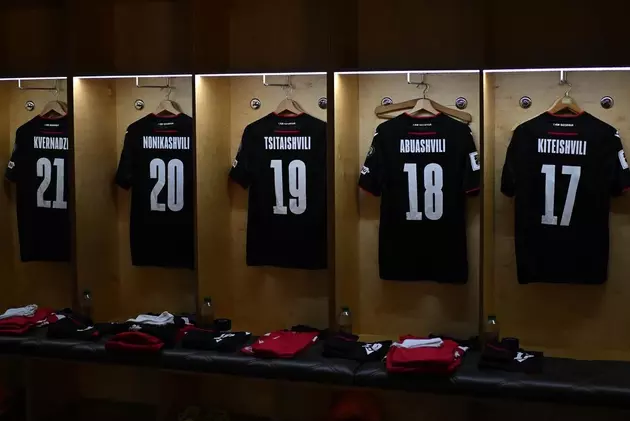раздевалка сборной Грузии по футболу