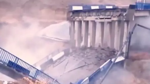 Мост обрушился в Келесском районе Туркестанской области