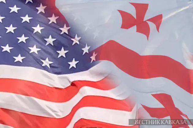 Флаг Грузии и США