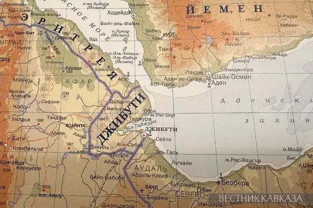 Карта Баб-эль-Мандебского пролива