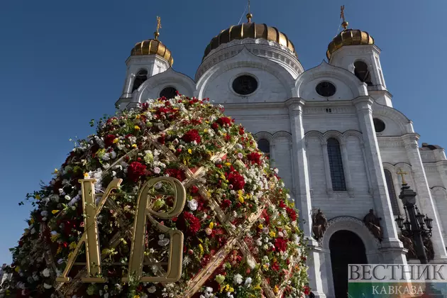 Храм Христа Спасителя на Пасху