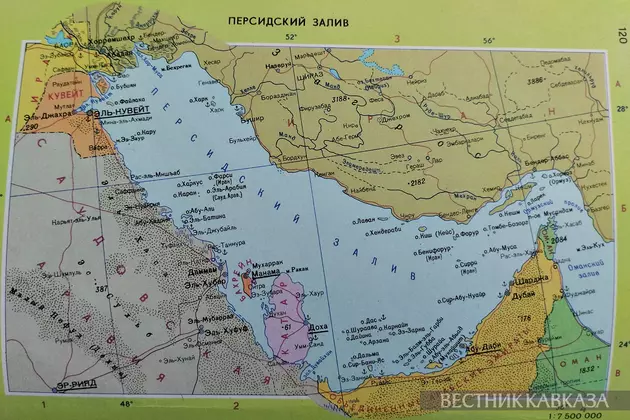 Карта Персидского залива