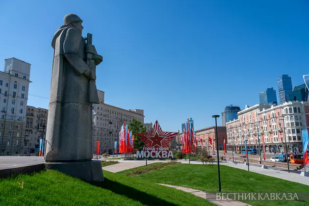 Праздничное оформление ко Дню Победы на Дорогомиловской заставе