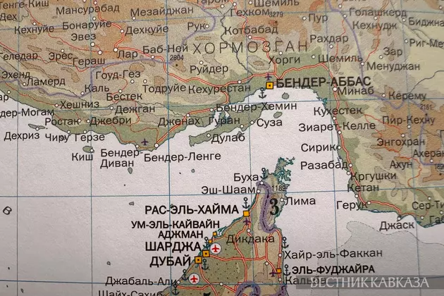 Карта Ормузского пролива