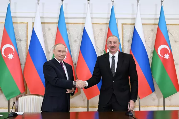 Владимир Путин и Ильхам Алиев