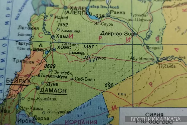Карта Сирии и Ливана