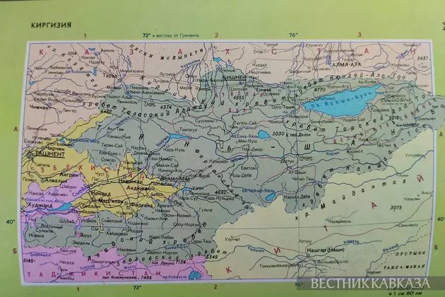 Карта Киргизии