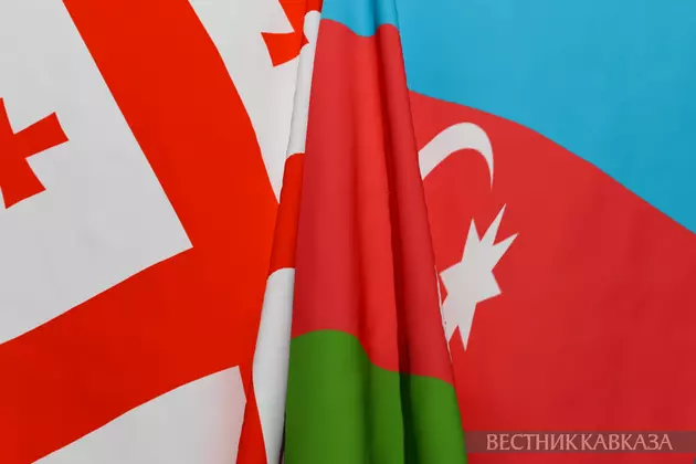 Флаги Грузии и Азербайджана