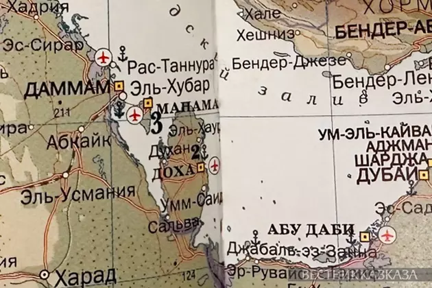 Карта Катара