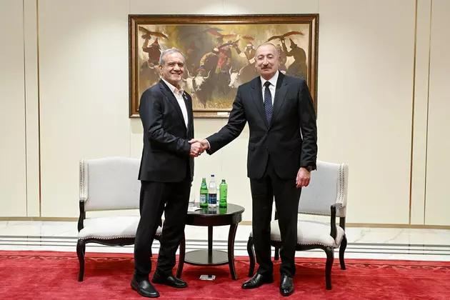 Ильхам Алиев и Масуд Пезешкиан